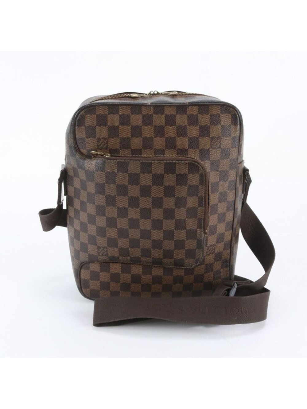 Louis Vuitton Damier Olaf MM Leather Shoulder Bag Crossbody Messenger Business